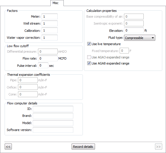 Miscellaneous Property Page